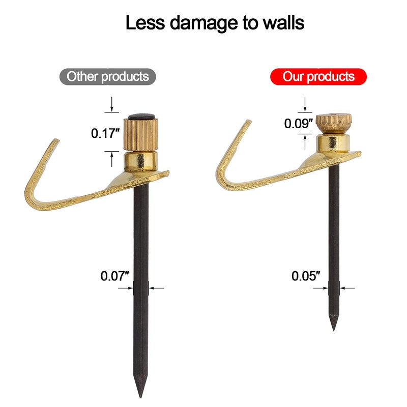 ANCIRS 38 Pack 10 lbs Picture Frame Hangers Hooks with Nails, Heavy Duty Plaster Wall Pro Photo/Heavy Mirror Hanging Kit - Image 3